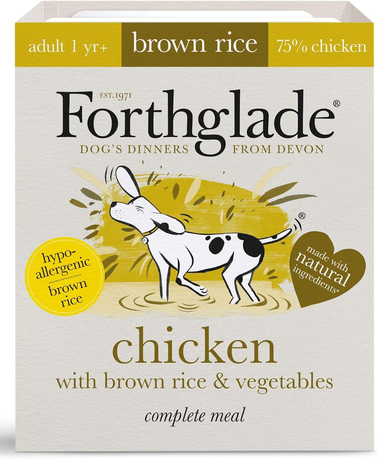 Forthglade Complete Grain Free Chicken dog food trays