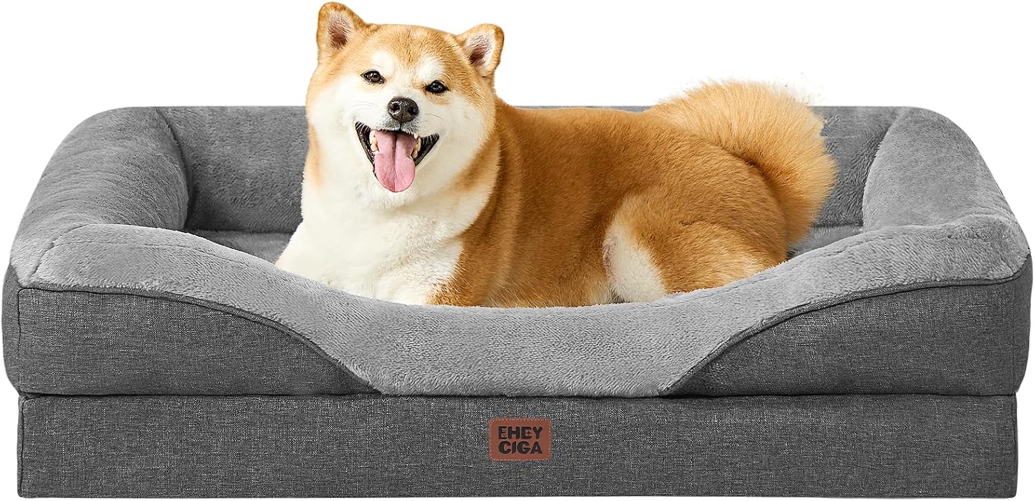 EHEYCIGA memory foam dog bed medium