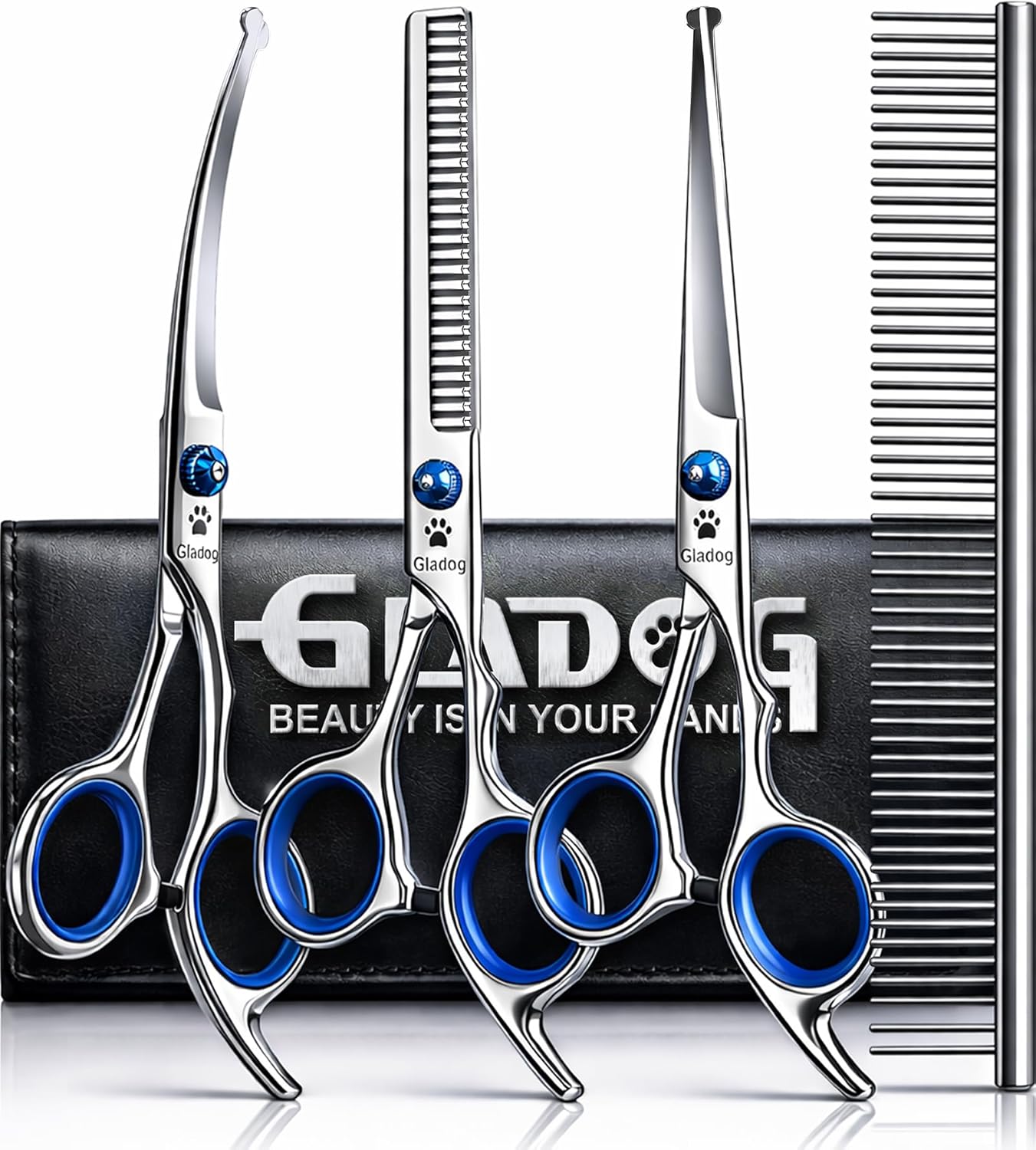 GLADOG 4-in-1 grooming scissors set